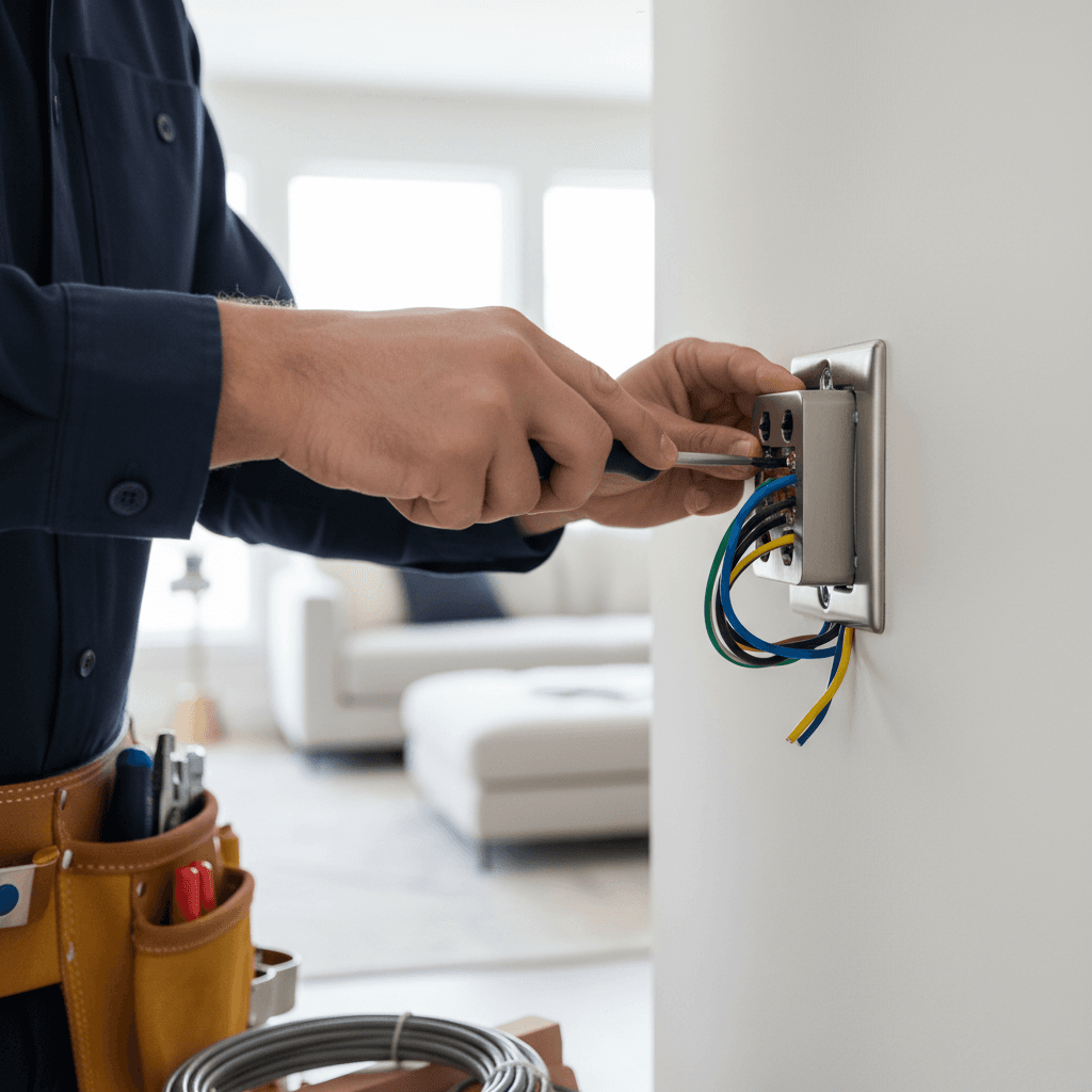 Installing residential electrical outlet