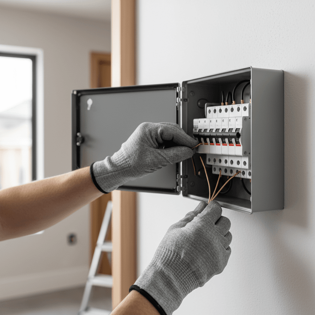 Installing electrical breaker switch