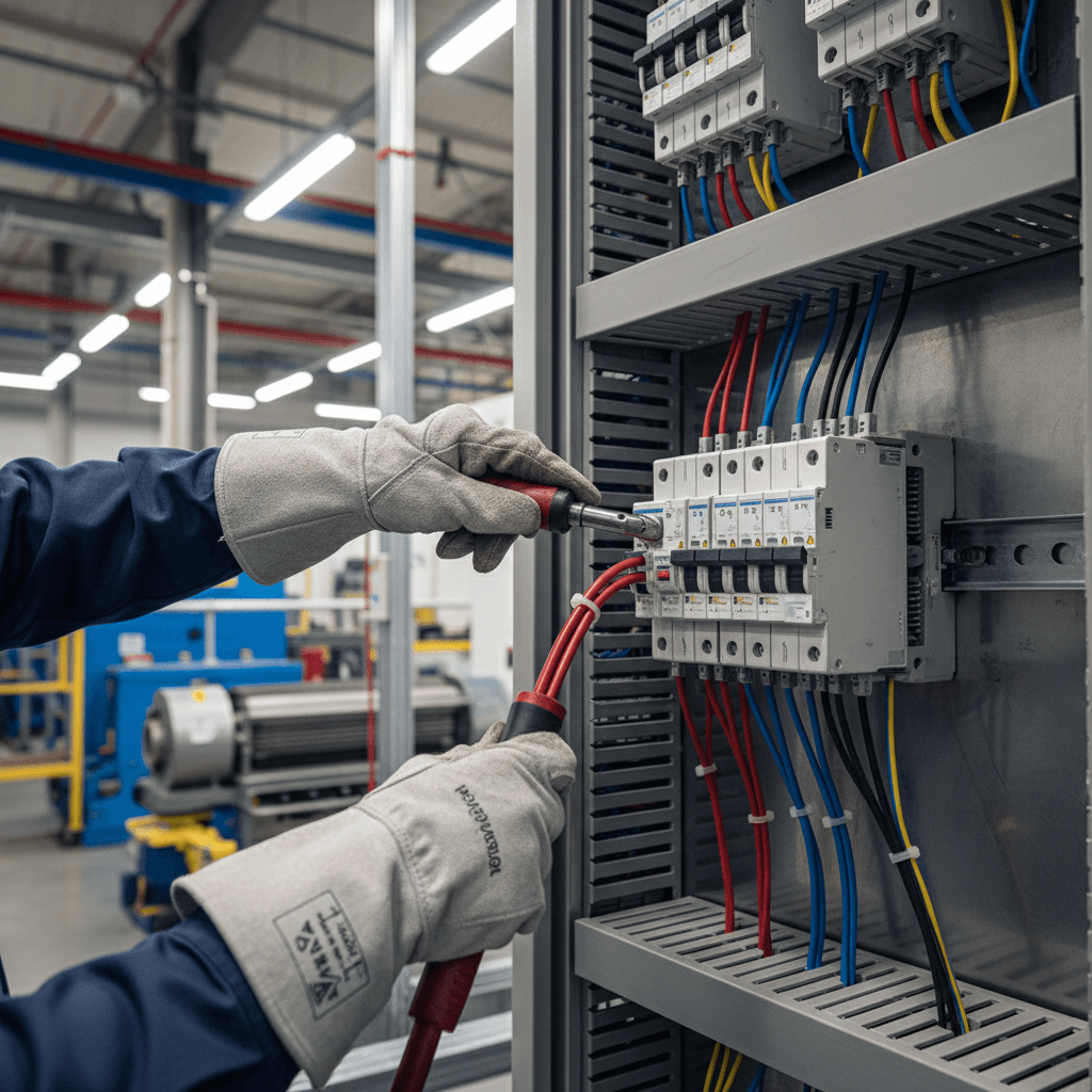 Commercial electrical panel installation